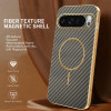 Phonesta Luxury Carbon Fiber Zadný kryt puzdro s MagSafe pre Google Pixel 10 Pro XL - Hnedá 2