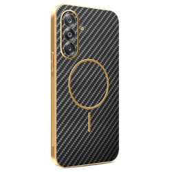 Phonesta Luxury Carbon Fiber Zadný kryt puzdro s MagSafe pre Samsung Galaxy A26 / Samsung Galaxy A17 - Čierna