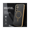 Phonesta Luxury Carbon Fiber Zadný kryt puzdro s MagSafe pre Samsung Galaxy S25 FE - Čierna 2
