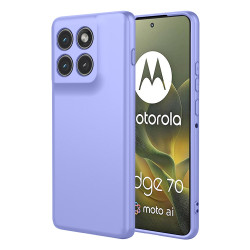Phonesta Soft Silk Silikónový Zadný kryt puzdro pre Motorola Edge 70 - Fialová
