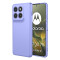 Phonesta Soft Silk Silikónový Zadný kryt puzdro pre Motorola Edge 70 - Fialová