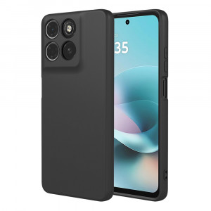 Phonesta Soft Silk Silikónový Zadný kryt puzdro pre Motorola Moto G57 Power - Čierna