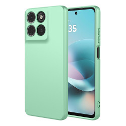 Phonesta Soft Silk Silikónový Zadný kryt puzdro pre Motorola Moto G57 Power - Matcha zelená