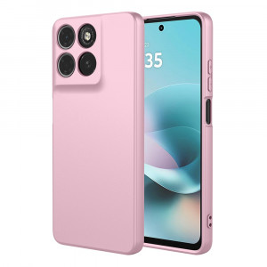 Phonesta Soft Silk Silikónový Zadný kryt puzdro pre Motorola Moto G57 Power - Ružová