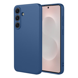 Phonesta Soft Silk Silikónový Zadný kryt puzdro pre Samsung Galaxy S26 - Tmavomodrá