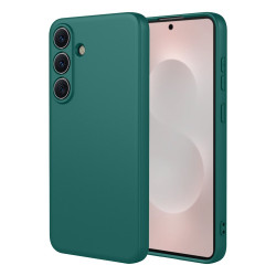 Phonesta Soft Silk Silikónový Zadný kryt puzdro pre Samsung Galaxy S26 - Tmavozelená