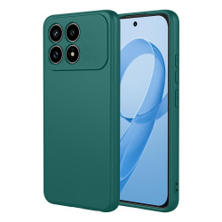 Phonesta Soft Silk Silikónový Zadný kryt puzdro pre Xiaomi Poco F8 Pro - Tmavozelená