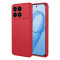 Phonesta Soft Silk Silikónový Zadný kryt puzdro pre Xiaomi Poco F8 Pro - Červená