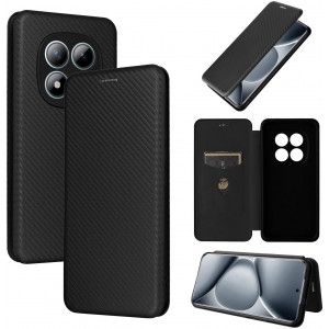 Phonesta Carbon Fiber Skin Book Peňaženkové puzdro pre Xiaomi Redmi Note 15 Pro Plus / Xiaomi Poco M8 Pro - Čierne