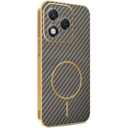 Phonesta Luxury Carbon Fiber Zadný kryt puzdro s MagSafe pre HONOR 400 Lite - Hnedá