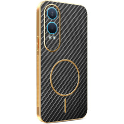 Phonesta Luxury Carbon Fiber Zadný kryt puzdro s MagSafe pre OnePlus Nord CE 4 Lite - Čierna