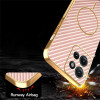 Phonesta Luxury Carbon Fiber Zadný kryt puzdro s MagSafe pre Motorola Edge 50 - Ružová 8