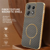 Phonesta Luxury Carbon Fiber Zadný kryt puzdro s MagSafe pre Motorola Edge 50 Pro - Hnedá 3