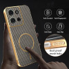Phonesta Luxury Carbon Fiber Zadný kryt puzdro s MagSafe pre Motorola Moto G75 - Hnedá 7