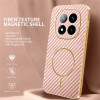 Phonesta Luxury Carbon Fiber Zadný kryt puzdro s MagSafe pre Xiaomi Redmi Note 14 Pro Plus - Ružová 3