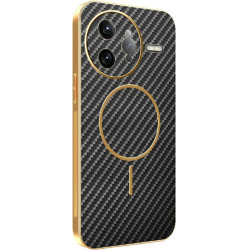 Phonesta Luxury Carbon Fiber Zadný kryt puzdro s MagSafe pre Xiaomi Poco F7 Ultra - Čierna