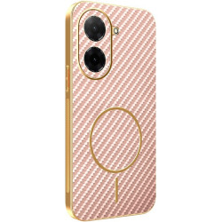 Phonesta Luxury Carbon Fiber Zadný kryt puzdro s MagSafe pre Xiaomi Redmi A5 171.7mm - Ružová