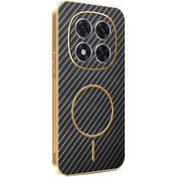 Phonesta Luxury Carbon Fiber Zadný kryt puzdro s MagSafe pre Xiaomi Redmi Note 14 Pro 4G - Čierna