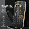 Phonesta Luxury Carbon Fiber Zadný kryt puzdro s MagSafe pre Google Pixel 9a - Čierna 2
