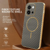 Phonesta Luxury Carbon Fiber Zadný kryt puzdro s MagSafe pre Oppo A6 Pro - Hnedá 2