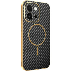 Phonesta Luxury Carbon Fiber Zadný kryt puzdro s MagSafe pre Oppo A6 Pro - Čierna