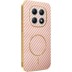 Phonesta Luxury Carbon Fiber Zadný kryt puzdro s MagSafe pre Xiaomi Redmi Note 15 4G/5G / Xiaomi Poco M8 - Ruová