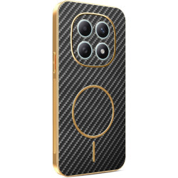 Phonesta Luxury Carbon Fiber Zadný kryt puzdro s MagSafe pre Xiaomi Redmi Note 15 4G/5G / Xiaomi Poco M8 - Cierna