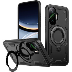 Phonesta MagLock Armor Zadný kryt puzdro s krúžkom a MagSafe pre Xiaomi Poco F7 - Čierne