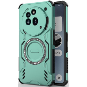 Phonesta Shield Armor Zadný kryt puzdro s MagSafe pre Nothing Phone (3a) Pro - Zelená