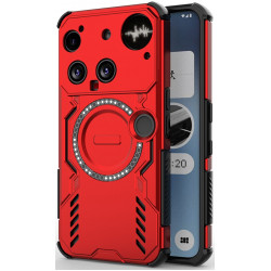 Phonesta Shield Armor Zadný kryt puzdro s MagSafe pre Nothing Phone 3 - Červená