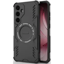 Phonesta Shield Armor Zadný kryt puzdro s MagSafe pre Samsung Galaxy S25 Plus/S24 Plus - Čierne