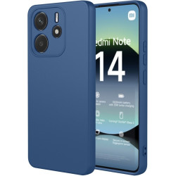 Phonesta Soft Silk Silikónový Zadný kryt puzdro pre Xiaomi Redmi Note 14 4G 164.8mm - Tmavomodrá