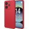 Phonesta Soft Silk Silikónový Zadný kryt puzdro pre Xiaomi Redmi Note 14 4G 164.8mm - Červená