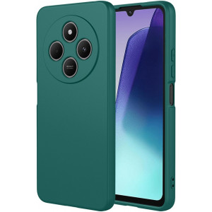 Phonesta Soft Silk Silikónový Zadný kryt puzdro pre Xiaomi Redmi 14C / Xiaomi Poco C75 - Tmavozelená