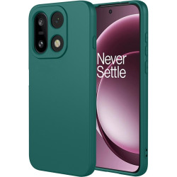 Phonesta Soft Silk Silikónový Zadný kryt puzdro pre OnePlus 15 - Tmavozelená