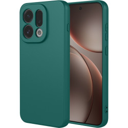 Phonesta Soft Silk Silikónový Zadný kryt puzdro pre Oppo Find X9 - Tmavozelená