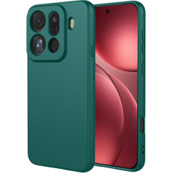Phonesta Soft Silk Silikónový Zadný kryt puzdro pre Oppo Find X9 Pro - Tmavozelená