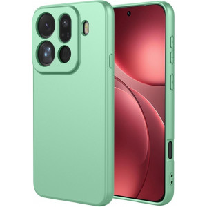 Phonesta Soft Silk Silikónový Zadný kryt puzdro pre Oppo Find X9 Pro - Matcha zelená