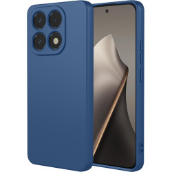 Phonesta Soft Silk Silikónový Zadný kryt puzdro pre Xiaomi 15T - Tmavomodrá