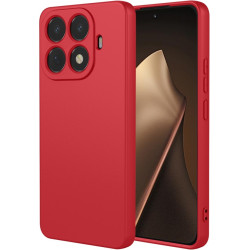 Phonesta Soft Silk Silikónový Zadný kryt puzdro pre Xiaomi 15T Pro - Červená