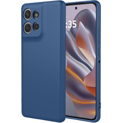 Phonesta Soft Silk Silikónový Zadný kryt puzdro pre Motorola Edge 60 Neo/Edge 50 Neo / ThinkPhone 25 - Tmavomodrá