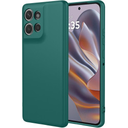 Phonesta Soft Silk Silikónový Zadný kryt puzdro pre Motorola Edge 60 Neo/Edge 50 Neo / ThinkPhone 25 - Tmavozelená