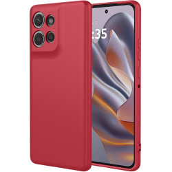 Phonesta Soft Silk Silikónový Zadný kryt puzdro pre Motorola Edge 60 Neo/Edge 50 Neo / ThinkPhone 25 - Červená