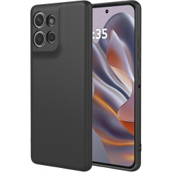 Phonesta Soft Silk Silikónový Zadný kryt puzdro pre Motorola Edge 60 Neo/Edge 50 Neo / ThinkPhone 25 - Čierna