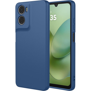 Phonesta Soft Silk Silikónový Zadný kryt puzdro pre Motorola Moto G06/G06 Power - Tmavomodrá