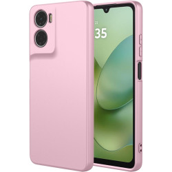 Phonesta Soft Silk Silikónový Zadný kryt puzdro pre Motorola Moto G06/G06 Power - Ružová