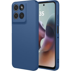 Phonesta Soft Silk Silikónový Zadný kryt puzdro pre Motorola Moto G56 - Tmavomodrá