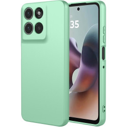 Phonesta Soft Silk Silikónový Zadný kryt puzdro pre Motorola Moto G56 - Matcha zelená