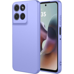 Phonesta Soft Silk Silikónový Zadný kryt puzdro pre Motorola Moto G56 - Fialová