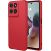 Phonesta Soft Silk Silikónový Zadný kryt puzdro pre Motorola Moto G56 - Červená